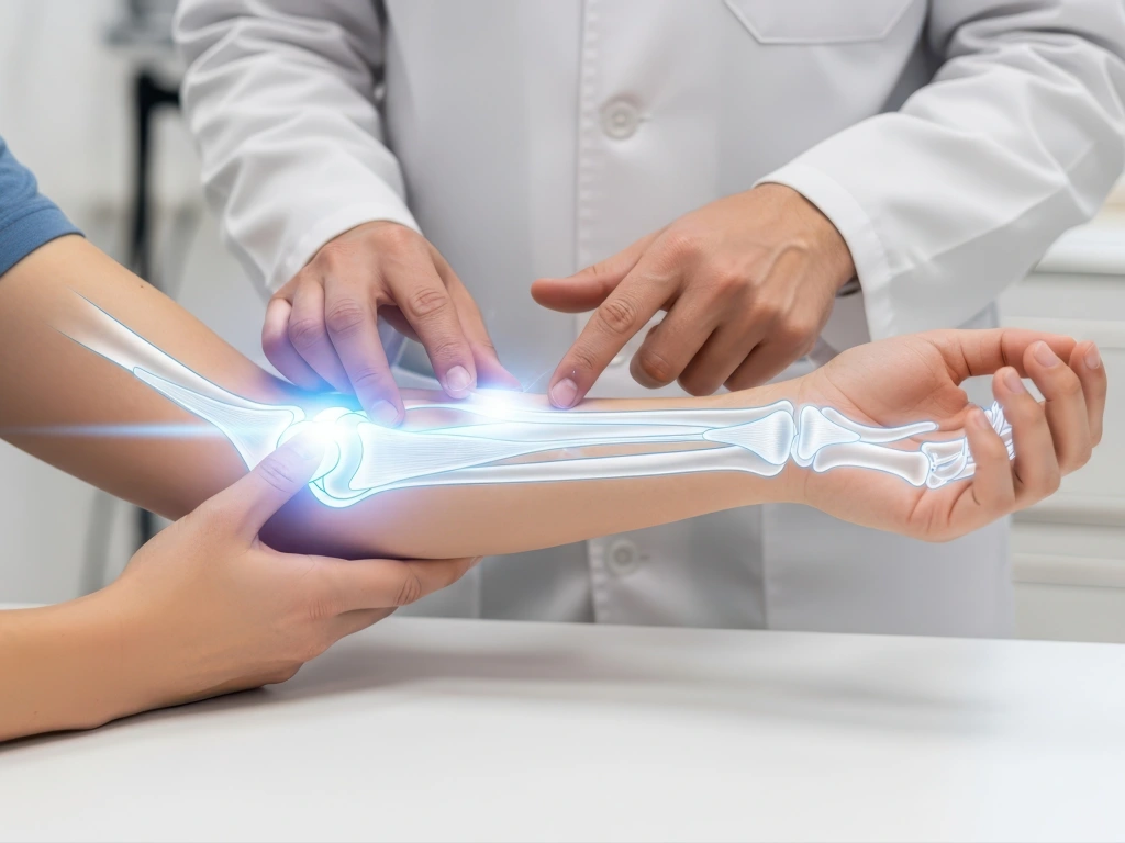 Doctor assessing chronic joint pain symptoms during an orthopaedic consultation in Singapore